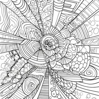 Dynamisk Optisk Illusjon Geometrisk Kunst Fargeleggingsside 96106-35172