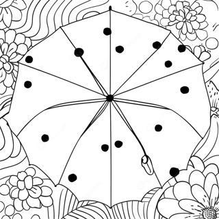 Stor Prikkete Paraply Fargeleggingsside 96261-35286