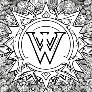 Kompleks Graskala Wwe Logo Fargeleggingsside 96312 35322