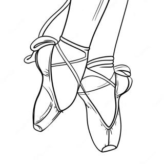 Ballerina I Pointe Sko Fargeleggingsark 96416 35408