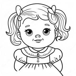 Elskverdig Babydukke Med Kjole Fargeleggingsark 96442-35425