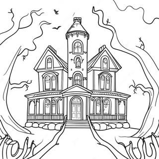 Skummelt Disney Spokelseshus Fargeleggingsark 96851-35737