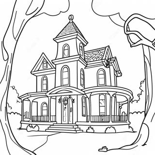 Skummelt Disney Spokelseshus Fargeleggingsark 96851-35739