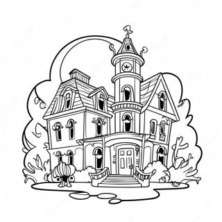 Skummelt Disney Spokelseshus Fargeleggingsark 96851-35905