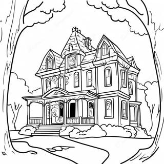 Uhyggelig Disney Spokelseshus Fargeleggingsark 96852-35741