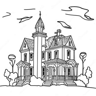 Uhyggelig Disney Spokelseshus Fargeleggingsark 96852-35742