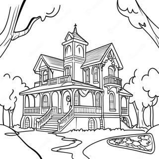 Spokelsesaktig Disney Spokelseshus Fargeleggingsark 96853-35748