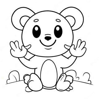 Vennlig Kreftbevissthet Maskot Fargeleggingsside 97005-36028