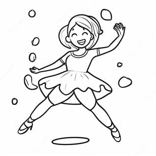 Ice Spice Danser Energisk Fargeleggingsside 97135 36136