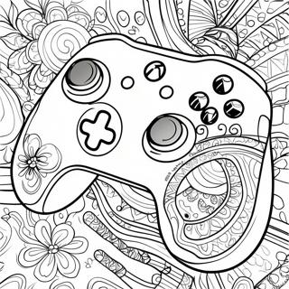 Fargeleggingsside Med Xbox Kontroller Og Spillkonsoll 97212 36192