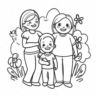 Glad Familie Liv Fargeleggingsside 97339-36282