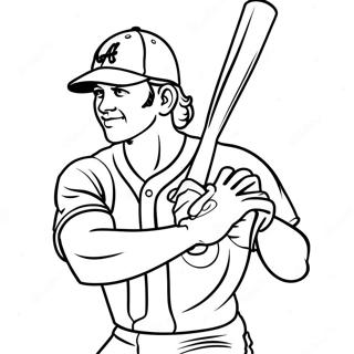 Fargeleggingsside Med Atlanta Braves Spiller I Aksjon 97494-36411