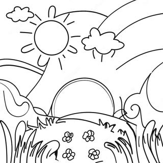 Solfylt Bla Himmel Fargeleggingsside 97621 36594