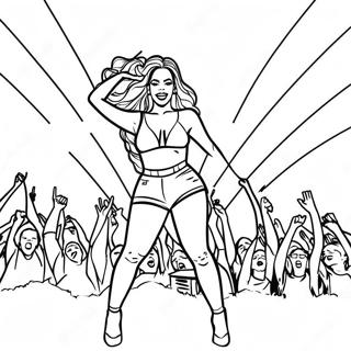 Beyonce Opptrer Pa Scene Fargeleggingsside 97673-36542