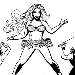 Beyonce Opptrer Pa Scene Fargeleggingsside 97673-36543