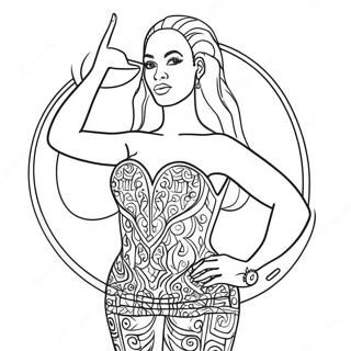 Beyonce I Glamoros Antrekk Fargeleggingsside 97676-36554