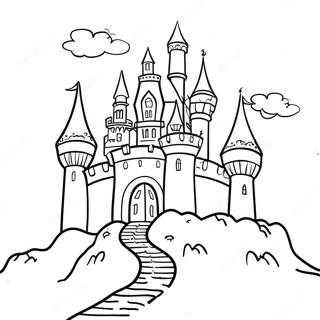 Magisk Slott Pa En Hoyde Fargeleggingsside 97753 36702