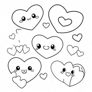 Sote Tegneserie Hjerter Fargeleggingsside 98447-37285