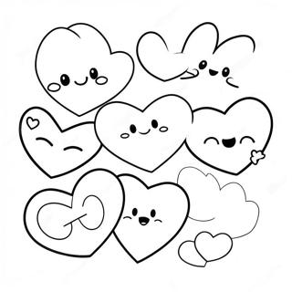 Sote Tegneserie Hjerter Fargeleggingsside 98447-37286