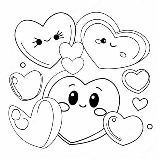Sote Tegneserie Hjerter Fargeleggingsside 98447-37288