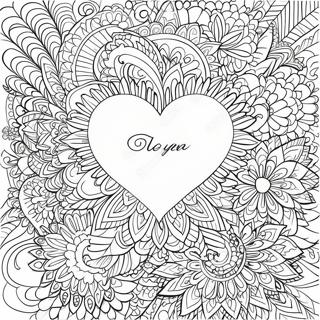 Intrikate Mandala Hjerter Fargeleggingsside 98448-37292