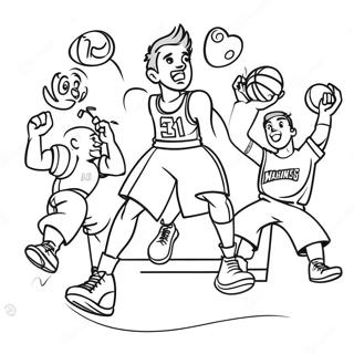 Energiske Mars Madness Spillere Fargeleggingsside 98525 37352