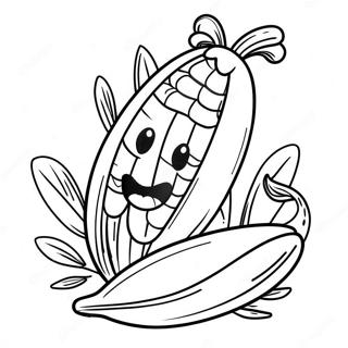 Fargeleggingsside Med Smilende Maiskjerne 99010-37725