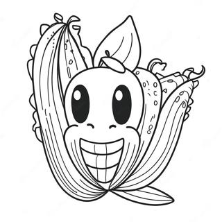 Fargeleggingsside Med Smilende Maiskjerne 99010-37727