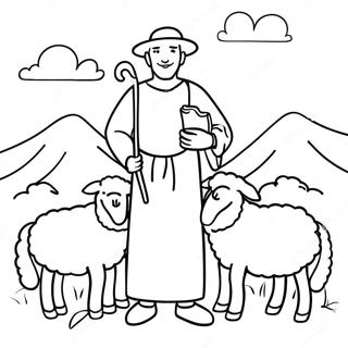 Hyrde Og Sau Salme 23 Fargeleggingsside 99935 38635