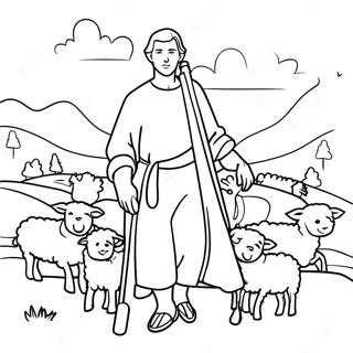 Hyrde Og Sau Salme 23 Fargeleggingsside 99935 38636